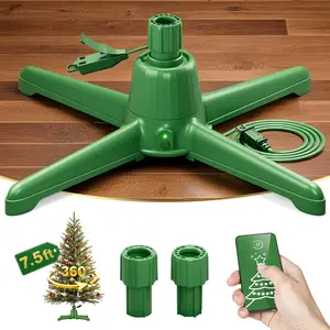DG-Direct 360° Rotating Christmas Tree Stand, Up to 7.5ft, 90lb Artificial Christmas Tree, Fits 0.8–1.5" Tree Poles, Spinning Christmas Tree Stand, Christmas Tree Revolving Base with Remote Control