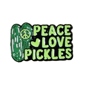 PEACE LOVE PICKLES Pin