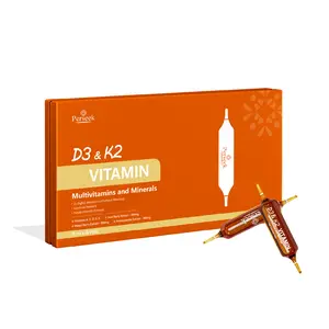 Perseek D3+K2 Liquid Drops - Enhanced Absorption with Chelated Minerals, Bone & Heart Health Support, Non-GMO, 15mL (10 Vials)