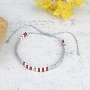 KELITCH Rainbow Strand Bracelets Miyuki Tila Beads for Women 6.75 Inch Lightweight Waterproof Friendship Bracelet QTL TL HTL Beads Ideal Gift