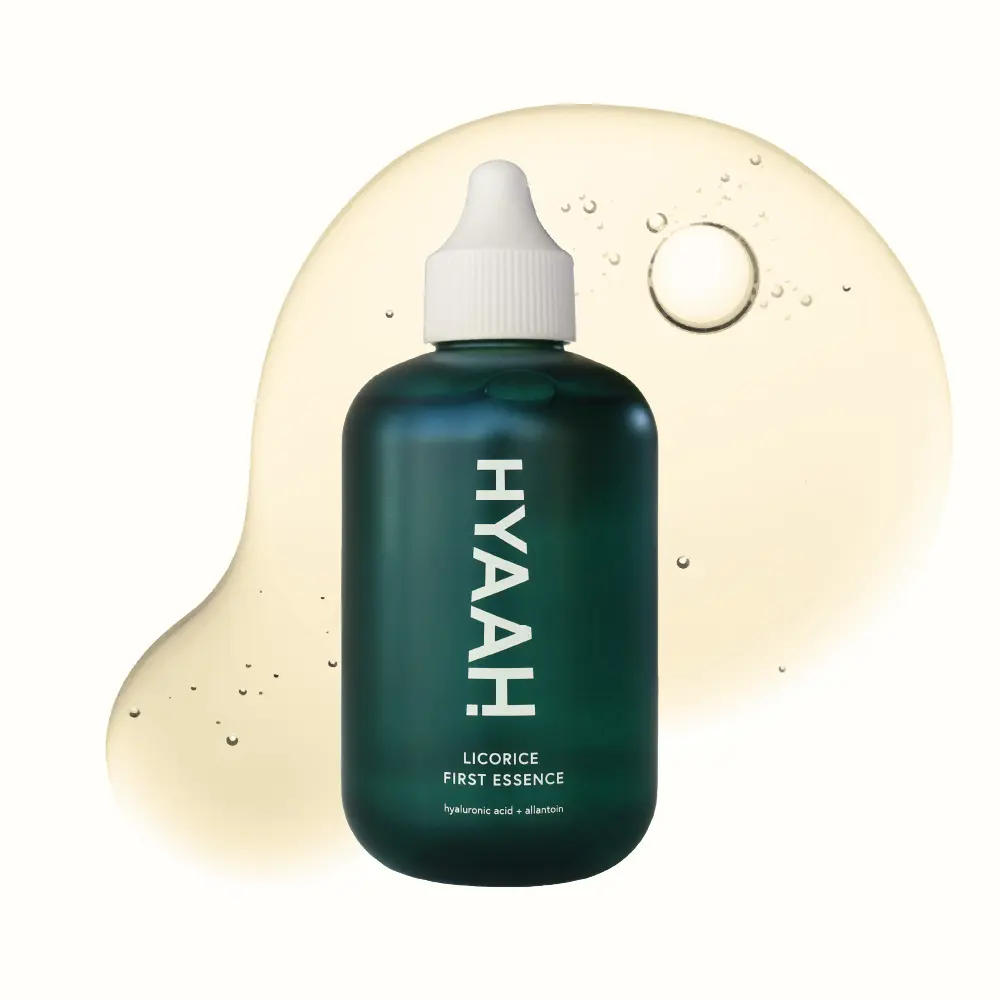 [Hyaah] Licorice First Essence - Korean Hydrating Toner - Licorice Extract, Hyaluronic Acid and Allantoin - Soothing for Sensitive Skin - Alcohol Free for Sensitive Skin