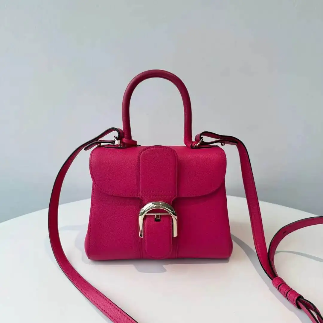 Pre-owned delvaux Calfskin Top Handle Bag BJ1109904088 Le Brillant Mini Rodeo Top Handle Bag