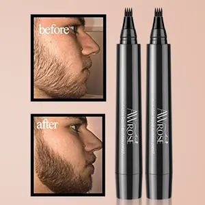 AWROSE Eyebrow Pencil, 3D Waterproof Microblading Eyebrow Pen 4 Fork Tip Tattoo Pencil, Precise Natural Brow Magic Eye Brow Pencil with Hair Like Strokes, 4 Points Multi-Used Eye Brow Pen for Women