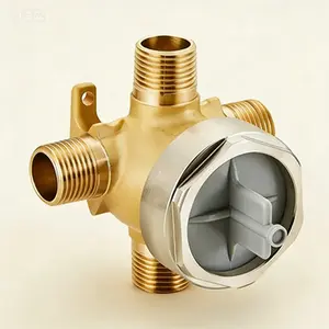 3-Setting Shower Diverter Rough-in Valve Replacement Compatible with D R11000, 6-Setting Adjustable, Durable Brass Construction, Easy Installation, Water Pressure Control, Bathroom Shower System Repair Part