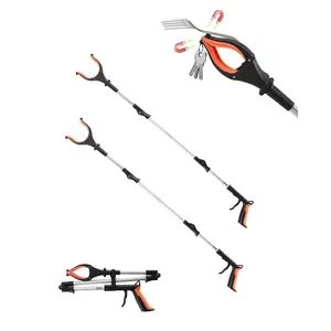 【Summervibes】Grabber Reacher Tool 43" Heavy Duty Long Grabber Tool Foldable Pick Up Stick