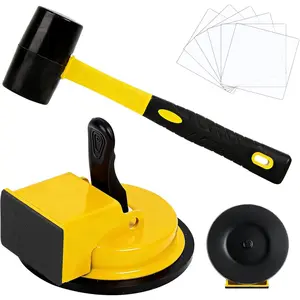 Floor Gap Fixer Tool Kit - Heavy Duty Suction Cup Floor Gap Repair Tool with Rubber Mallet, Gap Close Tool for Laminate Flooring,  & Hardwood Floor Gap Fixer, Gap Repair for DIY Installation