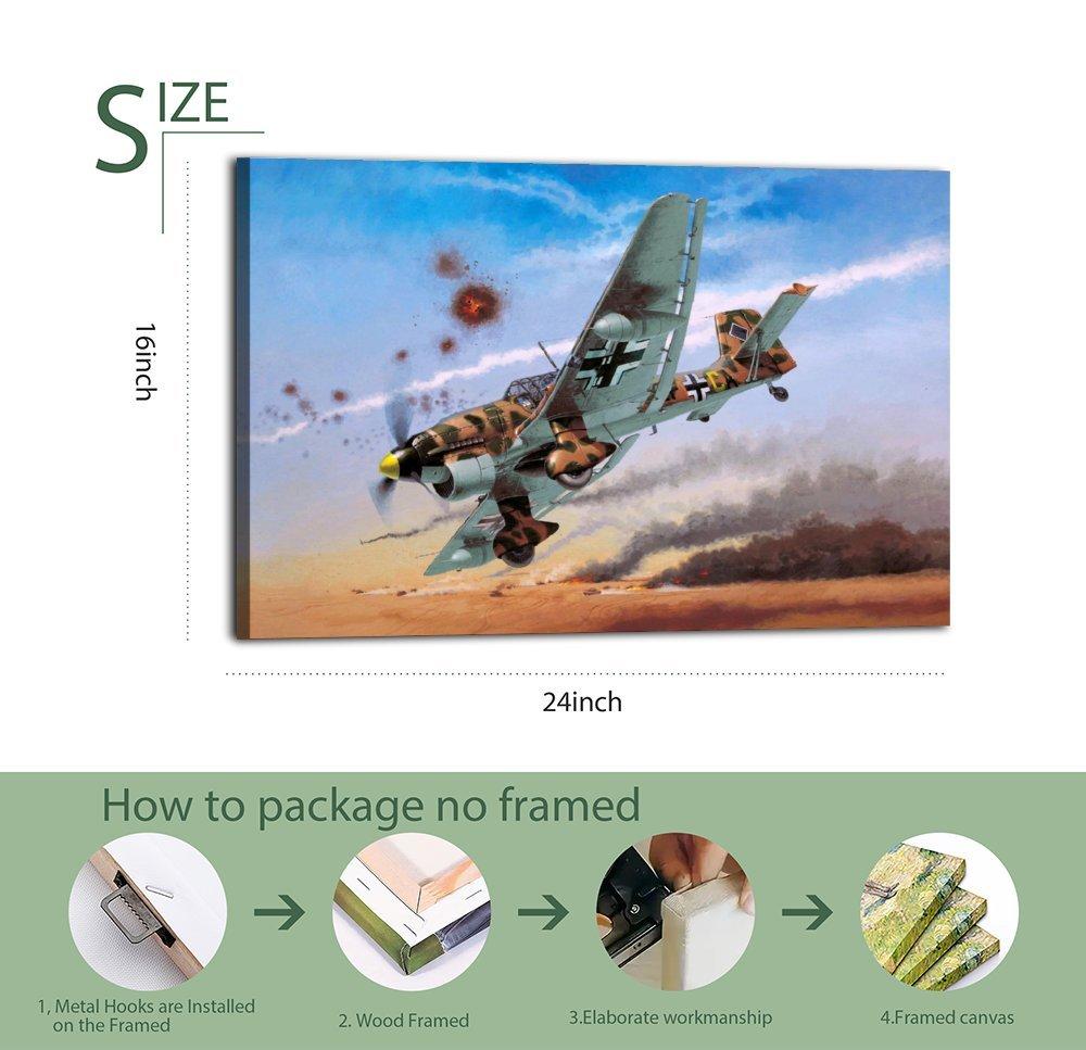 Military Fighter Poster Ju-87 Poster Decorative Painting Canvas Wall Art Picture Print Modern Family Bedroom Decor