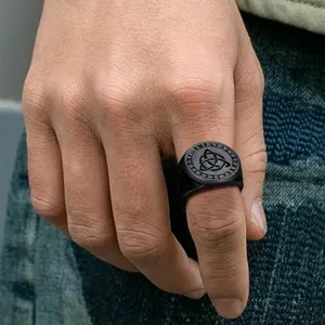 FaithHeart Norse Viking Vintage Celtic Knot Ring Stainless Steel