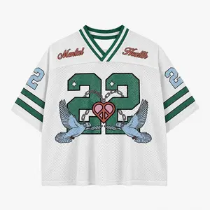 Mental Health Awareness Oversized Jersey – Retro Sports Graphic Mesh Shirt, Positive Vibes Streetwear Tee