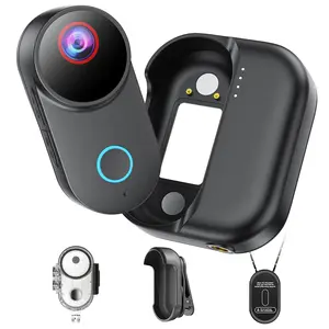 NUlSK Adventure Thumb Camera, 4K Ultra HD with 6-Axis Stabilization, Water Resistant, 5-Hour Battery Pack, Helmet/Bike Mount, Pre-Record Loop Recording, Ideal for Action Sports, TikTok Videos,Vlogging Card Water Proof,Anti-Shake summervibes