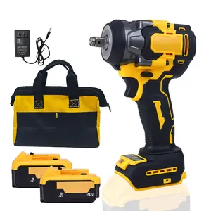 Cordless impact wrench, compatible with 20V batteries, brushless motor, 450 lb·ft (600 N·m) brushless 1/2" impact socket, 3,300 RPM high-torque impact driver, electric impact wrench for automotive and home use (tool only).