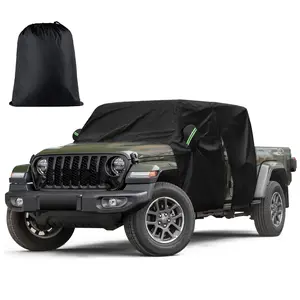 Car Cab Cover for Jeep Gladiator 2020-2025, Waterproof Protetion with Driver Door Zipper Windproof Straps All Weather Snow Rain UV Protection