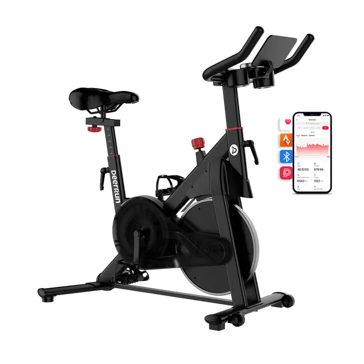 Superun Indoor Exercise Bike for Tall Riders 32 Magnetic Adjustable Resistance, LED Screen