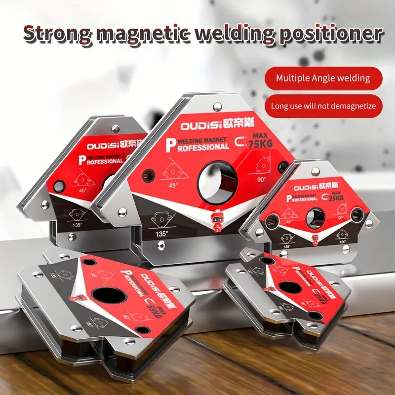 OUDISI Professional Strong Magnetic Welding Clamp - Heat-Resistant Base, Stable Hold, Small Welding Auxiliary Tool for Metal Processing, Narrow Space DIY Tasks