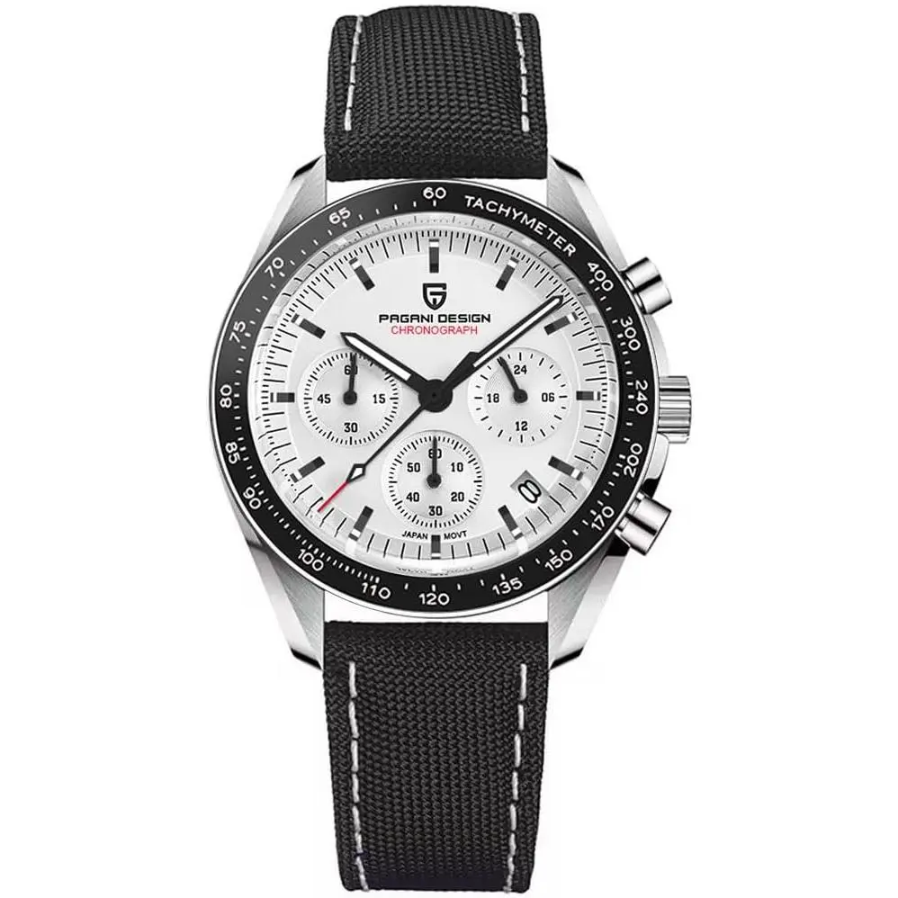 Pagani Design 1701 Modern Round Multifunctional Watch - Men's Professional Chronograph, VK63 Quartz Movement, Moon Phase, Stainless Steel Band, 100M Water Resistant, Casual Analog, Date Display, Durable Classic, Holiday Present, With After-Sales Service,,
