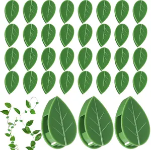 60 Pcs Plant Wall Clips, Plant Climbing Wall Fixture Clips, Wall Vines Fixing Clips with 72 Adhesive Stickers, Self-Adhesive Plant Fixer for Vine Support and Indoor Outdoor Decoration