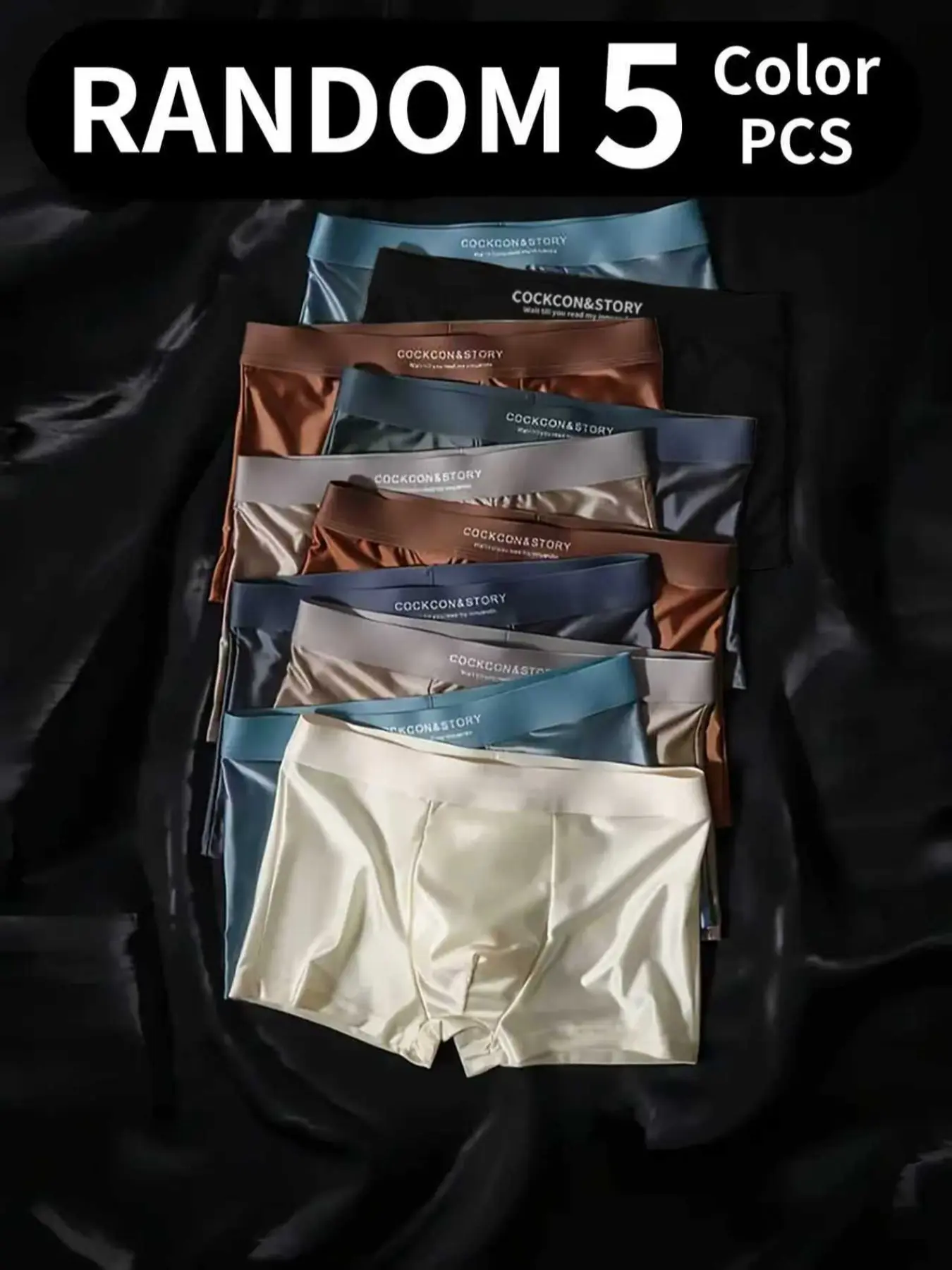 Men's Satin Underwear Set, Breathable Lightweight Design, Ideal for Sports & Daily Wear, Perfect for Home Vacation Use
