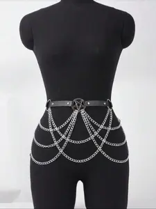 Women's Gothic Punk Multi-Layer Chain Belt, Punk Waistband Fashion Waist Chain for Jeans & Dresses, Versatile Casual Dress Belt, Exquisite Birthday Gift for Her