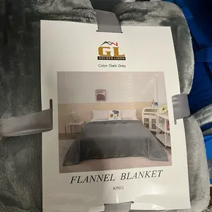 Blanket king size gray color