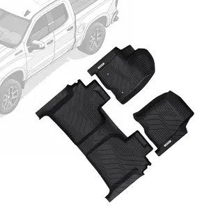 OEDRO Upgraded Floor Mats Fit for 2019-2026 Chevrolet Silverado GMC Sierra 1500 & 2020-2026 2500HD 3500HD Crew Cab w/Rear Under seat Storage Box, Front Bucket Seating