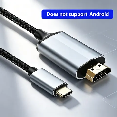 Lulaven 4K USB Type-C to HDMI Metal Cable - High-Speed Thunderbolt 3/4 Compatible, 6ft/9ft, Ultra HD Accessories for iPhone 15, iPad Pro, iMac, MacBook Pro/Air 2020, iPad Air 4, S21, XPS 17 (Does Not Support Android, Check Compatible Devices)