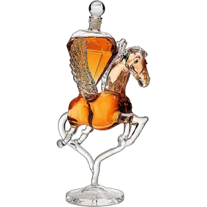 Pegasus Diamond Crystal Decanter, For Wine & Whiskey - The Wine Savant - 12" Tall Dazzling Crystalline - For Wine, Spirits, Scotch, Bourbon, Cognac and Brandy - 500mL - Pegasus Horse Winged Diamonds