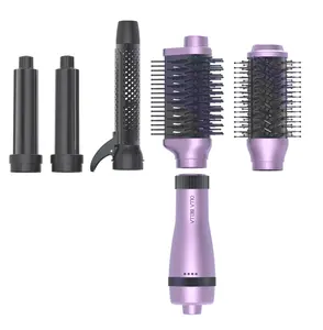 OL•LA•BEL•LA 5in1 Air Wrap Turbo Curler with Two Blow Dryer Brush Heads for Versatile Hair Styling All-in-One Styling Tool Ceramic Technology for Frizz-Free Shiny Hair