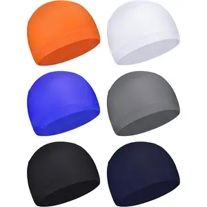 6 Pack Cooling Helmet Liners Sweat Wicking Skull Caps for Running and Cycling Ice Silk