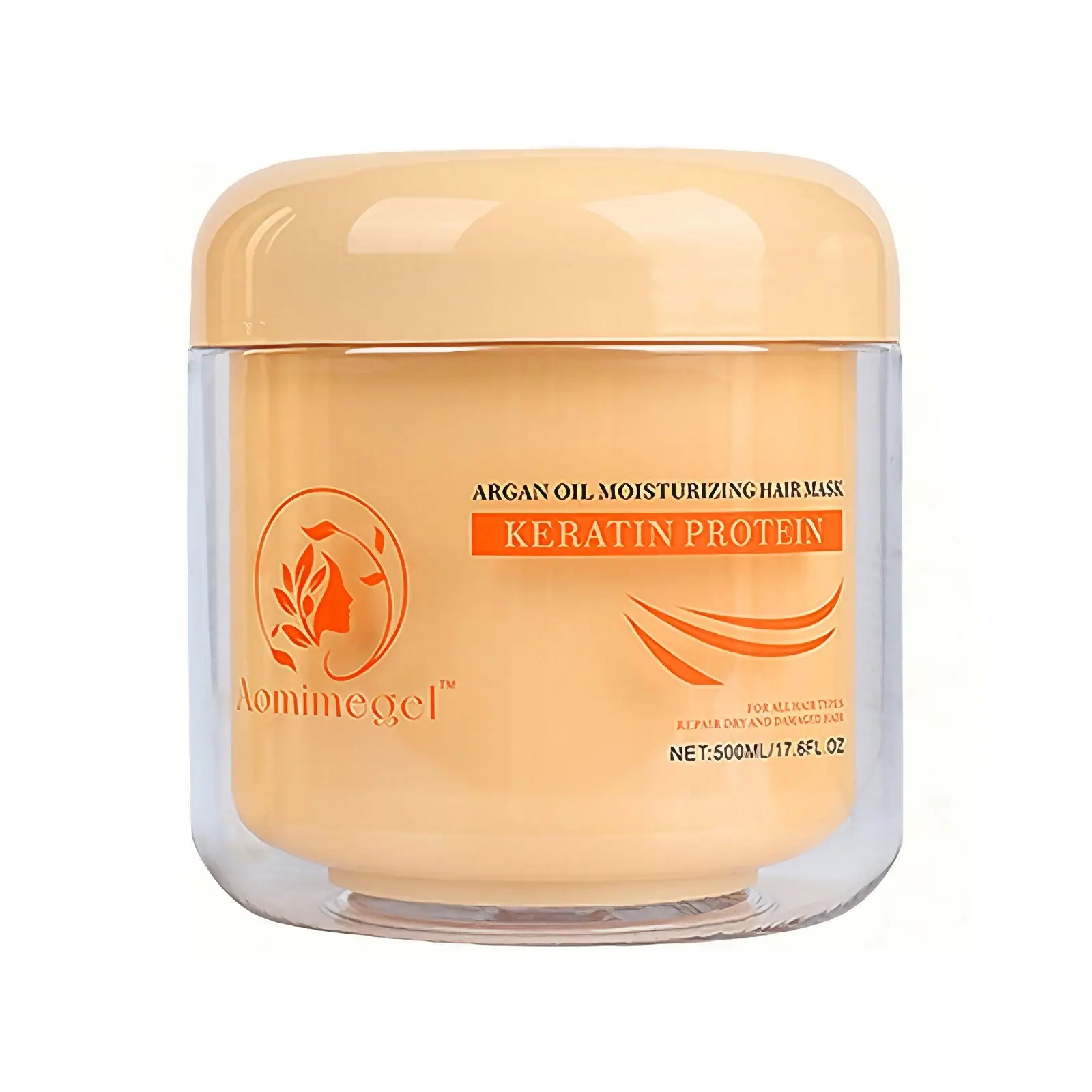 Aomimegel Collagen Hair Mask Deep Repair Treatment with Keratin & Argan Oil, Hydrating Anti-Frizz Hair Mask for Dry Damaged Hair, Smooth Shiny Strengthening Hair Care