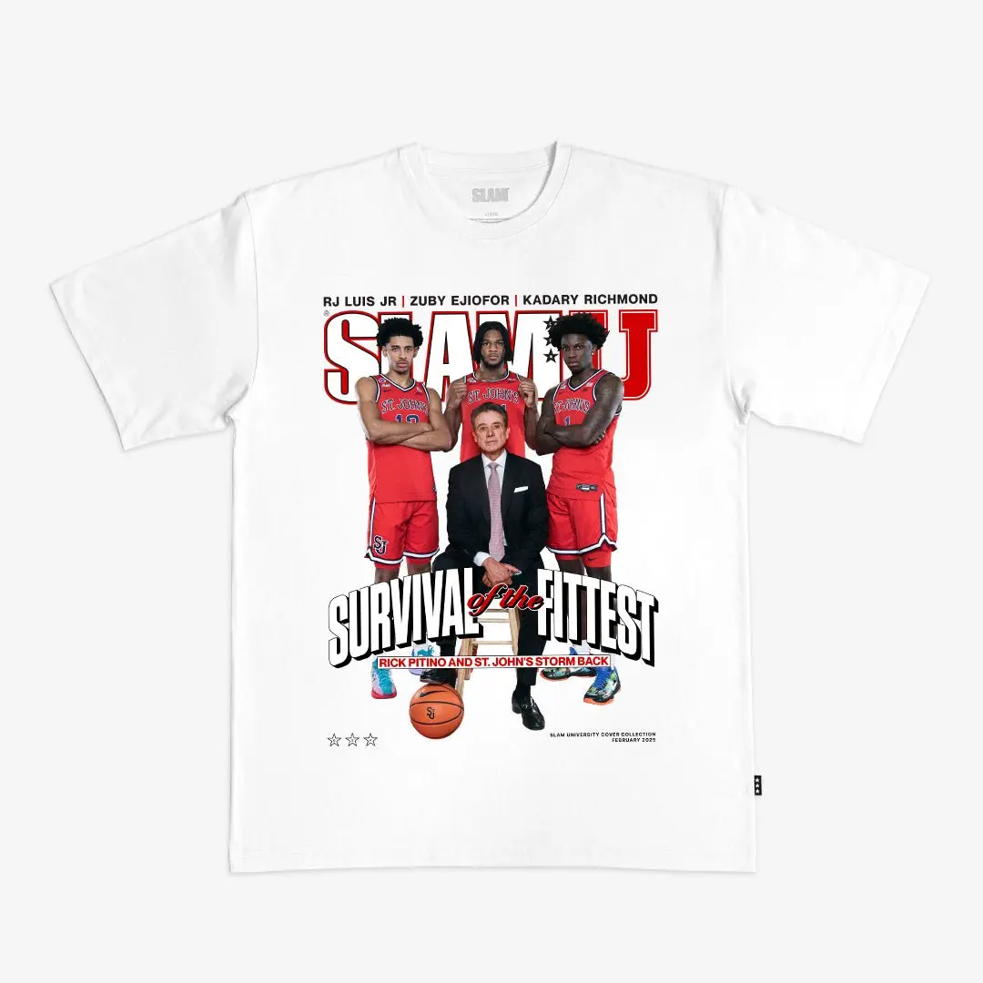 SLAM Cover Tee - St. John's (SLAMU 4), Size S to 3XL, Casual Classic Sport Cotton Tee Streetwear Graphic