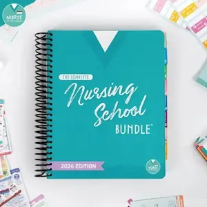 Nursing School Complete Study Bundle 2026 | Spiral Bound 350+ Pages NCLEX Prep, Med Surg, Pharm, Pediatrics, Fundamentals Guide