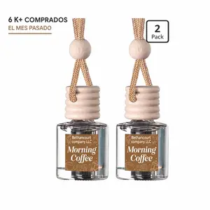 Morning Coffee 2-Pack Aromatherapy Diffuser with Wooden Top and Rope Handle for Car fragance