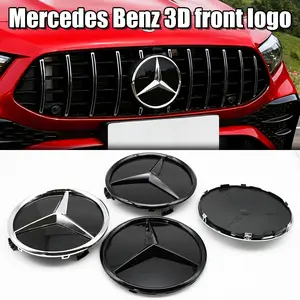 Mercedes-Benz Front Grille Star Emblem, Durable & Non-Fading Design, Easy Installation, Fits W204/w205 Models, Enhance Vehicle Aesthetics