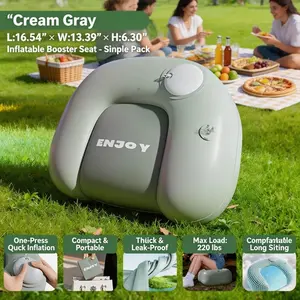 New Inflatable Stool Press-to-Inflate Thickened Cushion, Portable Outdoor Seat for Camping, Fishing, Music Festivals & Picnics, No Air Pump Needed, Ideal Holiday Gift