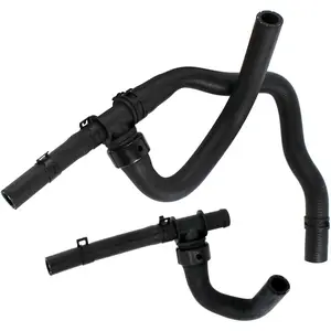 2 count Rubber Heater Hose With Tee Return - Compatible with 2008-2020  Journey 2.4VVT Heater Hose Assmely Replaces 5058437AD 5058437AK 5058437AI