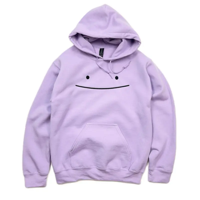 Ditto Character Embroidered Hoodie Unisex Pullover