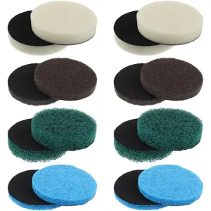 16 Pcs Electric Cleaning Brush Pad Set,Including 4 Foam Pads 4 Kitchen Mats 4 Performance Pads 4 Microfibre Pads fit for Dremel Versa Cleaning Brush,Christmas Party Gifts,Hand Tools Kits