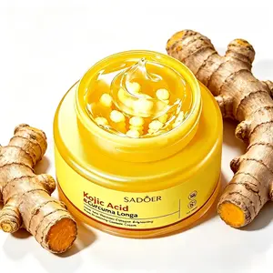 Kojic Acid Turmeric Face Cream, Vitamin C Brightening Moisturizer, Helps Improve Uneven Tone & Dullness, Hydrating Glow Cream for All Skin Types