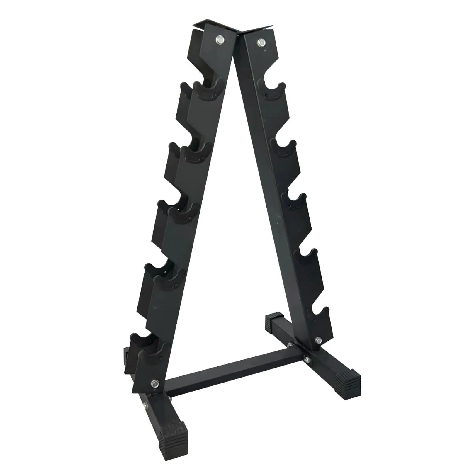 GAOMON 5-Tier Hex Dumbbell Rack, Heavy-Duty Carbon Steel Vertical Storage Organizer, Space-Saving Design Compatible with Squat Rack, 218KG Max Capacity for Home Gym & Garage Workouts, Hex Dumbbell Dumbbells