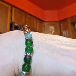 1pc Tiger Eye Beaded Money Attracting Bracelet, Natural Black Yellow Tourmaline Onyx Wealth Attraction Bracelet Fashionable Accessory for Daily Wear, Christmas Jewelry Gift Money Bracelet