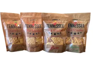 Sherman Tennessee Hot Cracker Variety Pack - 4 Pack of Crispy Snack Crackers with Original, Italian Herb, Pizza, and Sour Cream & Onion Flavors
