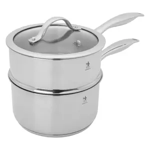 Henckels Aragon 2.5-qt Stainless Steel Saucepan with lid & steamer insert Henckels Aragon 2.5-qt Stainless Steel Saucepan with lid & steamer insert