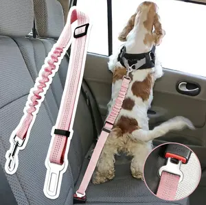2-Pack Pet Dog & Cat Car Headrest Restraint Seatbelts - Adjustable Safety Harness Leads, USA Stock Ships Tomorrow