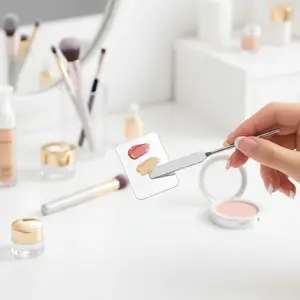 Stainless Steel Foundation Mixing Stick - Professional Makeup Color Tool, Metallic Cosmetic Mixer, Makeup Accessories, 1pc