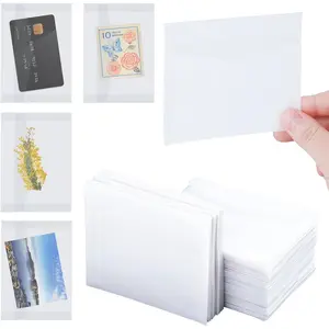 50 PCS 4.5×3.2" Translucent Self Sealing Glassine Mini Envelopes Small Clear Envelopes for Stamps Coins Seeds Collecting Lottery Ticket Gift Card Wedding Invitation