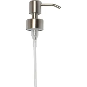 Soap Dispenser Pump Head Replacement Spare for Standard 28/400 (26 mm - 28mm / 1.02 in-1.10 in) Neck Size, Stainless Steel Brushed Finish