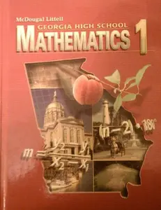 USED Book - Mathematics 1 Grades 9-12: McDougal Littell High School Math Georgia (McDougal Littlel Mathematics 1) by MCDOUGAL LITTEL (Hardcover) - english