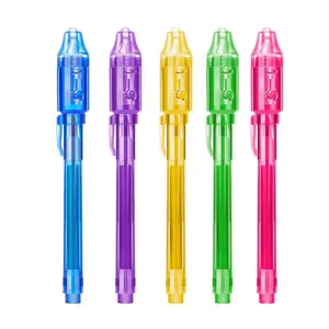 Invisible Spy Ink Pens Set of 5 with UV Light Pen, Perfect Party Gift, Christmas Holiday Present, Thanksgiving Halloween Kids Gifts, Writing Pens