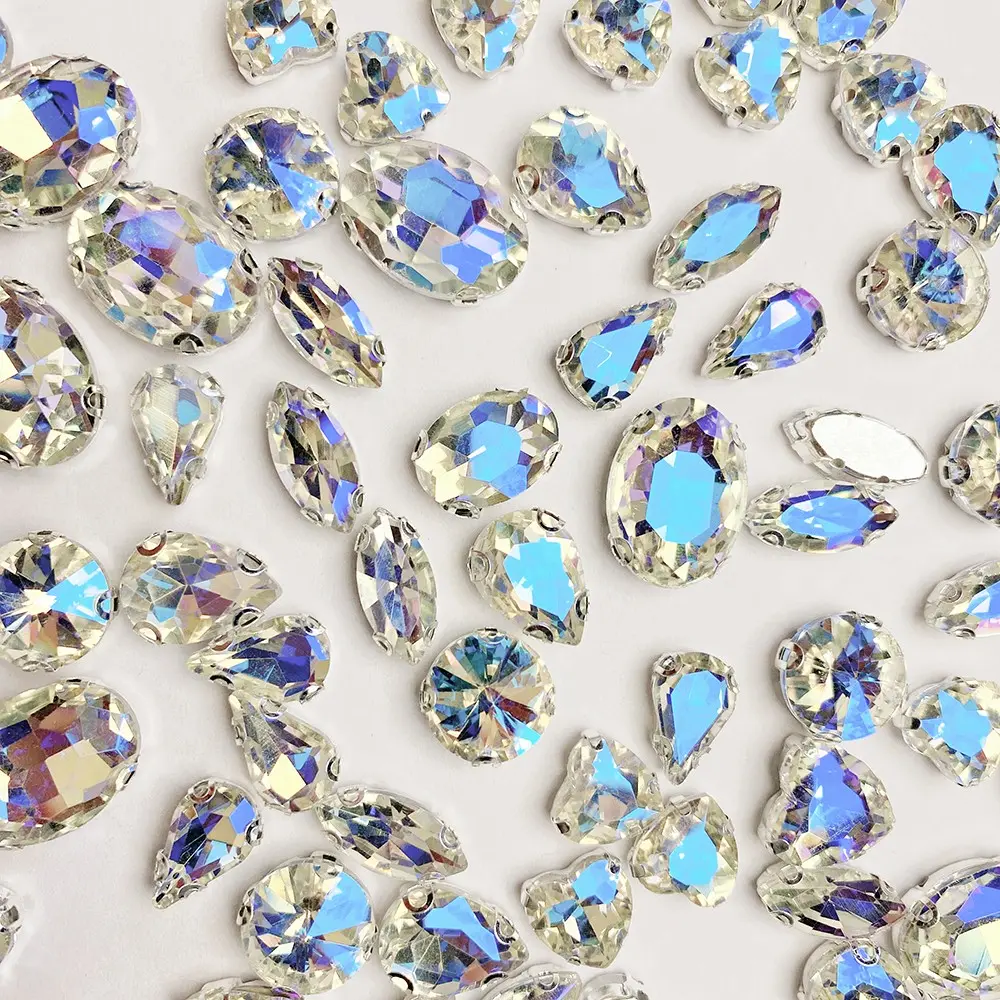 One Pack of 40 Moonlight Color Rhinestones Hand Sewn Diy Bedazzling Rhinestones Mixed DIY Clothing Shoes Hat Bag Decoration Rhinestones Sparkly Glitter Rhinestone Bling Rhinestone Decoration