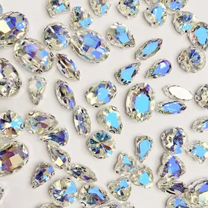 One Pack of 40 Moonlight Color Rhinestones Hand Sewn Mixed DIY Clothing Shoes Hat Bag Decoration Rhinestones Sparkly Glitter Rhinestone